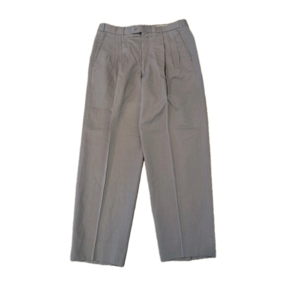 Feldini Other - Vtg Feldini Tan Pleated Wool Dress Pants Mens Size 36x30 Slacks Trousers Beige